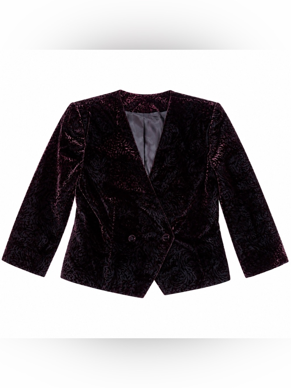 Women’s Velvet Blazer in  Oxblood / Plum